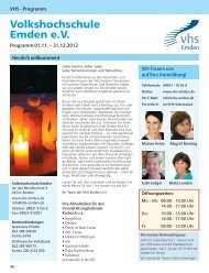 Volkshochschule Emden e.V. - in der VHS Emden