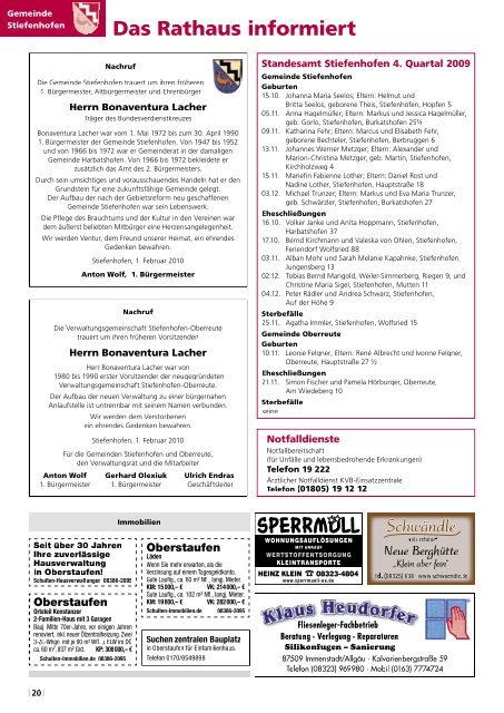 Oberstaufener Mitteilungsblatt - Stiefenhofen