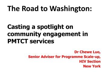 Casting a spotlight on community engagement in PMTCT services