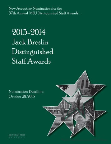 Breslin Distinguished Staff Award Nomination Form 2012-13
