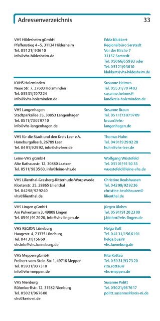 VHS - Landesverband der Volkshochschulen Niedersachsens eV