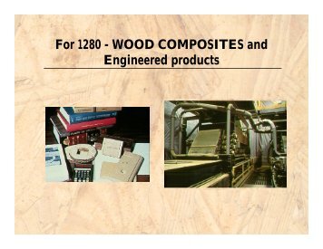 For 1280 - WOOD COMPOSITES and Engineered products