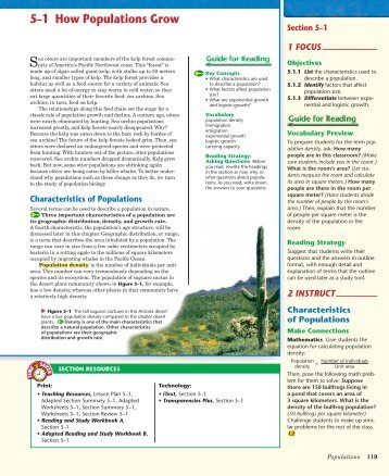 5-1 How Populations Grow - Downtown Magnets High School