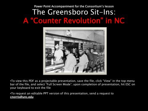 The Greensboro Sit-Ins