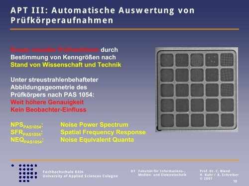 APT III: Automatische Auswertung von PrÃ¼fkÃ¶rperaufnahmen ...