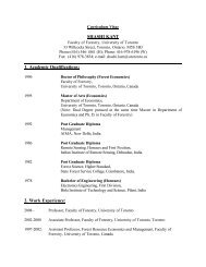 Full CV July 2008 - Faculty of Forestry - University of Toronto