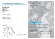 Singschule - Musikschule Knonaueramt