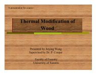 Thermal Modification of Wood - Faculty of Forestry - University of ...