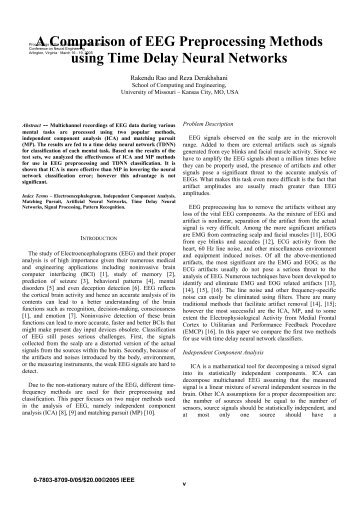 A Comparison of EEG Preprocessing Methods using Time Delay ...