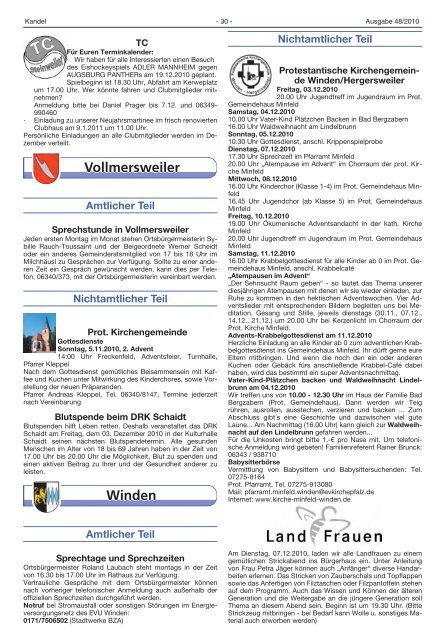 Amtsblatt - Verbandsgemeinde Kandel