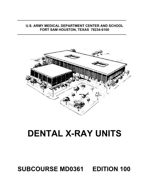 Dental X-Ray Units MD0361 - US Army - Survival-training.info