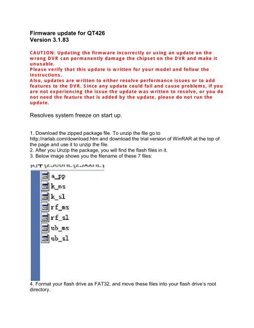 qt426 firmware