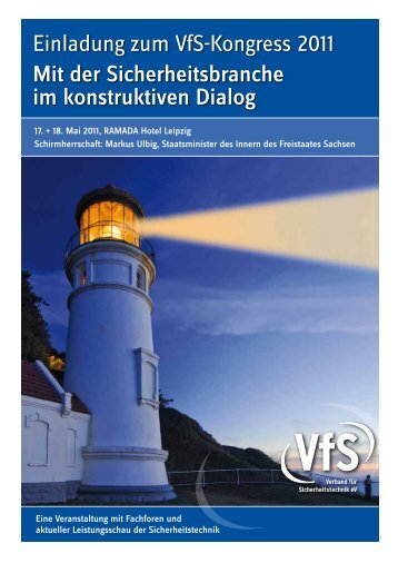 Einladung zum VfS-Kongress 2011 Mit der ... - Securiton GmbH