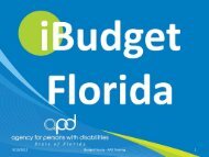 9/10/2012 1 iBudget Florida - APD Training