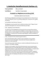 Protokoll zur Mitgliederversammlung 2010 - 1. Asiatischer ...