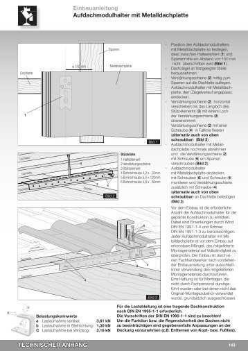 Aufdachmodulhalter mit Metalldachplatte - Otto Lehmann GmbH