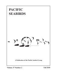 Volume 37 - Pacific Seabird Group
