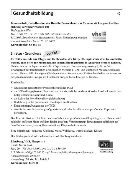 Bildungsurlaub - Landesverband der Volkshochschulen ...