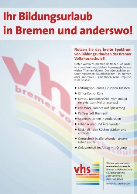 Bildungsurlaub - Landesverband der Volkshochschulen ...