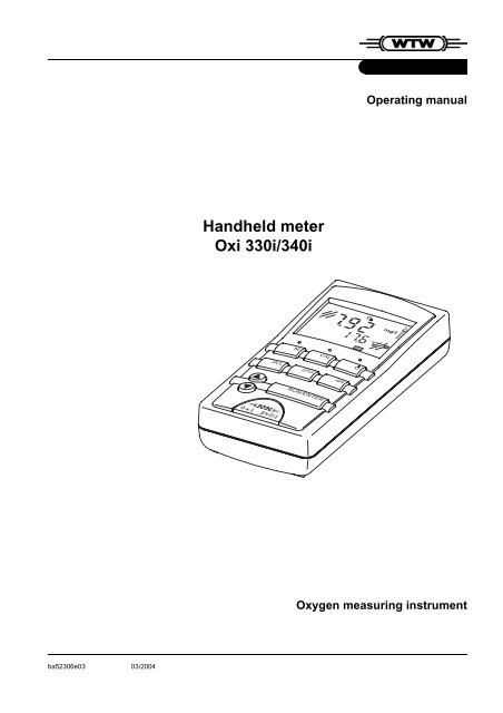 Handheld meter Oxi 330i/340i - Fagerberg