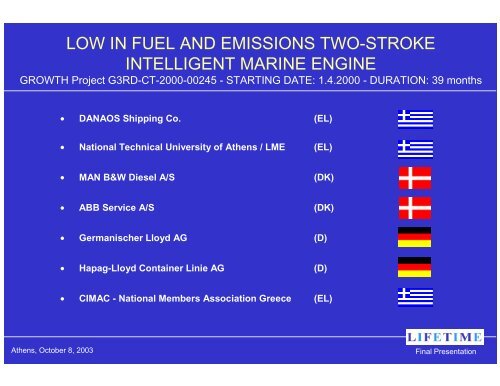 LIFETIME Final Presentation - Laboratory of Marine Engineering