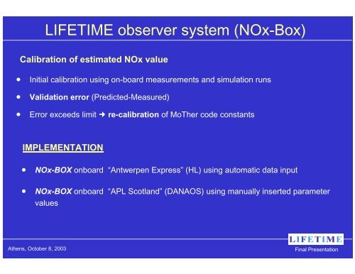 LIFETIME Final Presentation - Laboratory of Marine Engineering