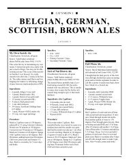 BELGIAN, GERMAN, SCOTTISH, BROWN ALES - Home Brew Digest