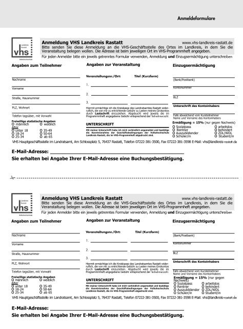 Da guckst du!Zweimal - VHS Landkreis Rastatt