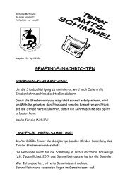 Amtsschimmel Nr. 28 - April 2006.pdf - Gemeinde Telfes im Stubai