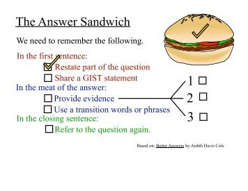 The Answer Sandwich - pdtogo.com