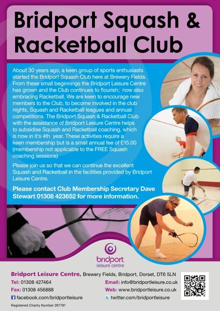 Free Squash & Racketball Coaching - Bridport Leisure