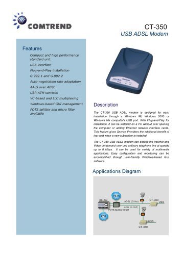 CT-350 USB ADSL Modem