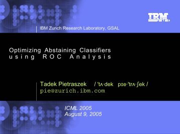 Optimizing Abstaining Classifiers using ROC Analysis