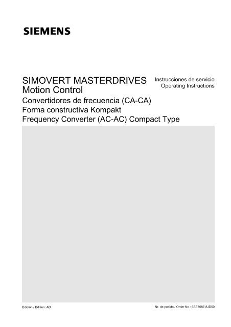 SIMOVERT MASTERDRIVES Motion Control