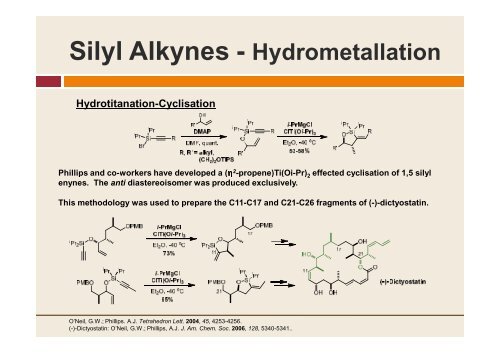 Synthesis and Applications - The Anderson Research Group