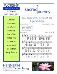 January 18 Sacred Journey Bulletin