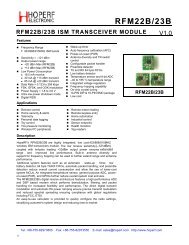 to view RFM23B datasheet - HOPE Microelectronics