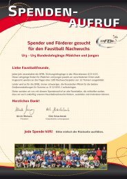 Spenden- aufruf - Deutsche Faustball-Liga eV