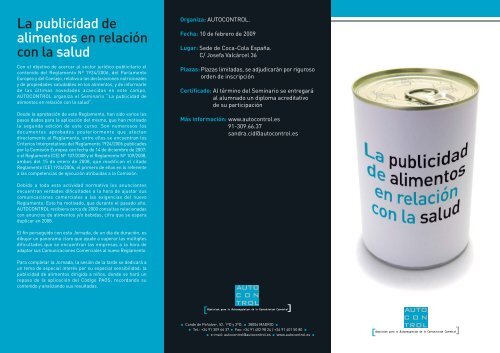 La publicidad de alimentos en relaciÃ³n con la salud - AutoControl