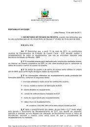 Recadastramento de ECF - Secretaria de Estado da receita