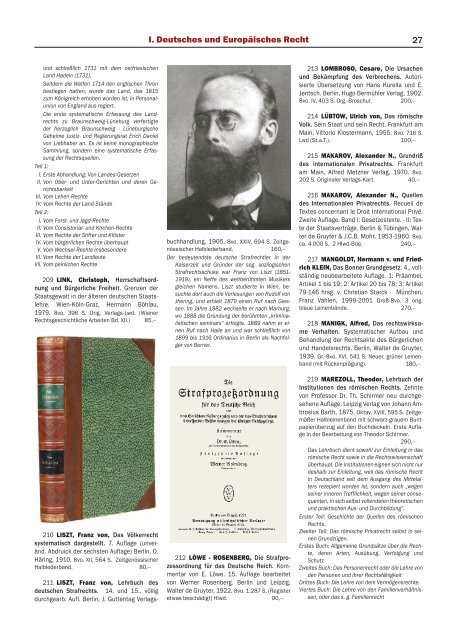 Antiquariatskatalog Rechtswissenschaften Deutschland Europa und ...