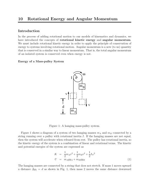 Lab 10 : Rotational Energy and Angular Momentum