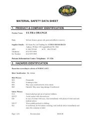 Ultra Orange - msds - Earth Basics