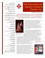 Summer 2012 - Association for Hispanic Classical Theater