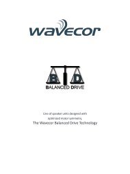 Balanced Drive technical paper - Wavecor