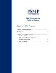 SMP Foundations Training Manual CHAPTER 1 ... - SMPresource.org