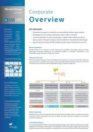 Overview - Wasabi Energy