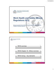WHS Mines Regulations presentation Updated 11 . - SafeWork SA