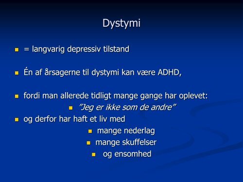 Differentialdiagnoser og comorbiditet ved ADHD hos voksne