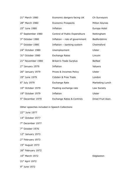 POWELL CENTENARY - Enoch Powell - The archived speeches